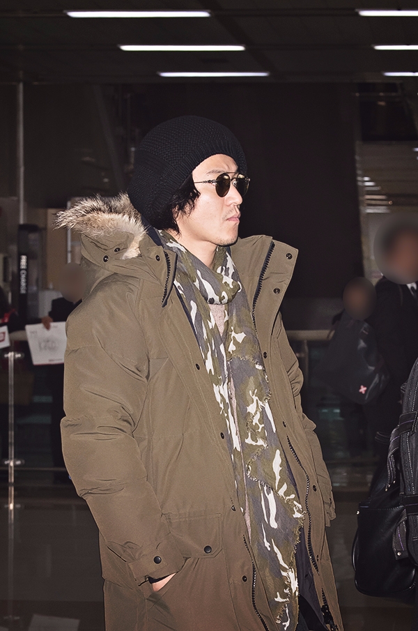 오구리슌, 김포국제공항 입국 현장