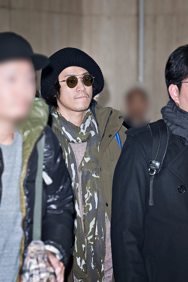 오구리슌, 김포국제공항 입국 현장