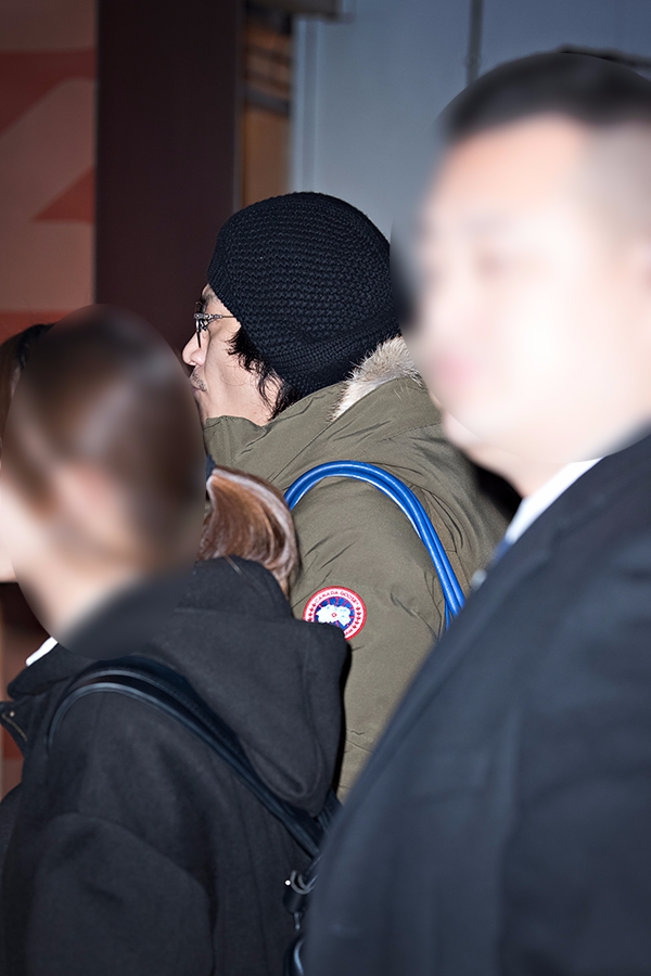 오구리슌, 김포국제공항 입국 현장