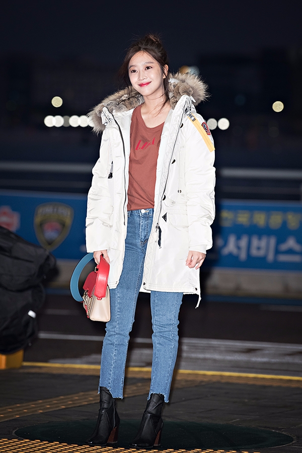 조보아, 인천국제공항 출국 현장