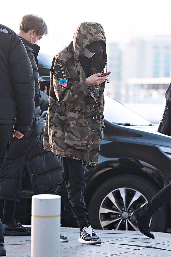 갓세븐(GOT7) 마크, 인천국제공항 출국 현장