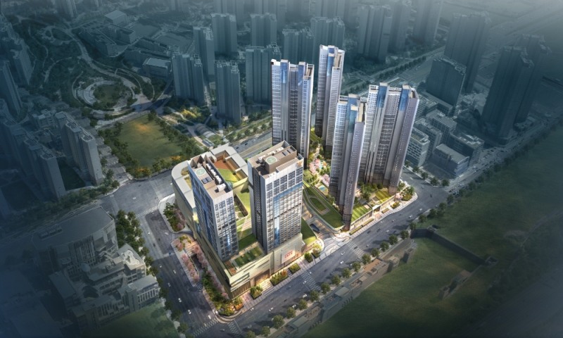 롯데건설, 동탄역 롯데캐슬 조감도.(사진=롯데건설)