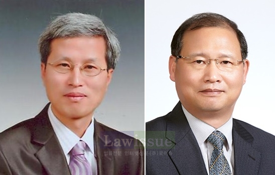 부산시선관위 추형관 상임위원(사진왼쪽), 김재왕 사무처장.(사진=부산시선거관리위원회)