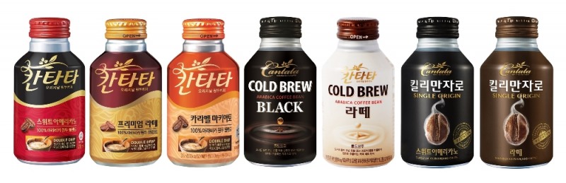 칸타타 275NB캔 7종.(사진=롯데칠성음료)