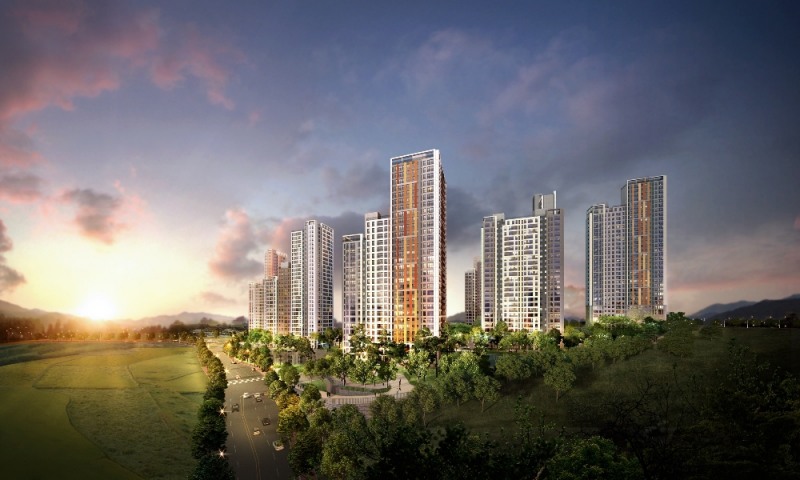 춘천파크자이 야경 투시도.(사진=GS건설)