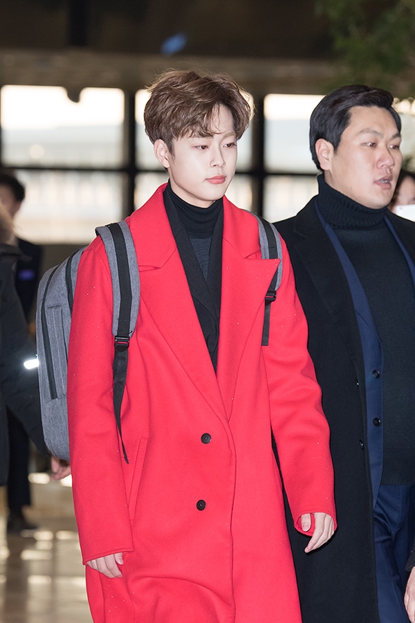 유선호, 김포국제공항 출국 현장