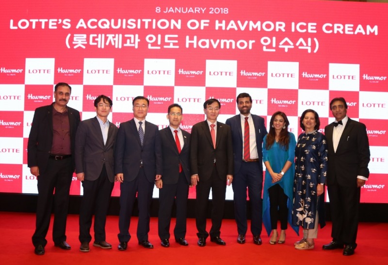 롯데제과, 인도 아이스크림 업체 ‘하브모어’ 인수식 개최