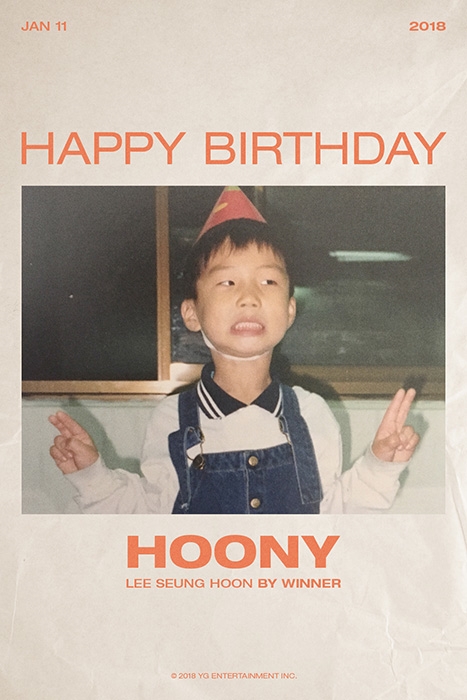'꾸러기 같은 모습' YG, 위너 이승훈 생일 축하 이미지 공개