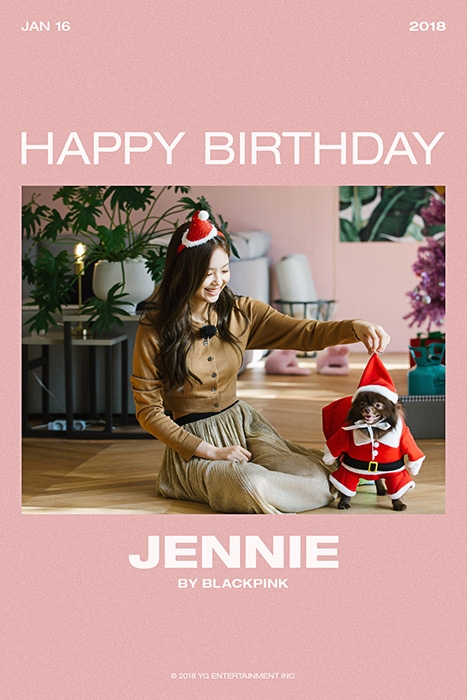 YG, 블랙핑크 제니 생일 축전 공개