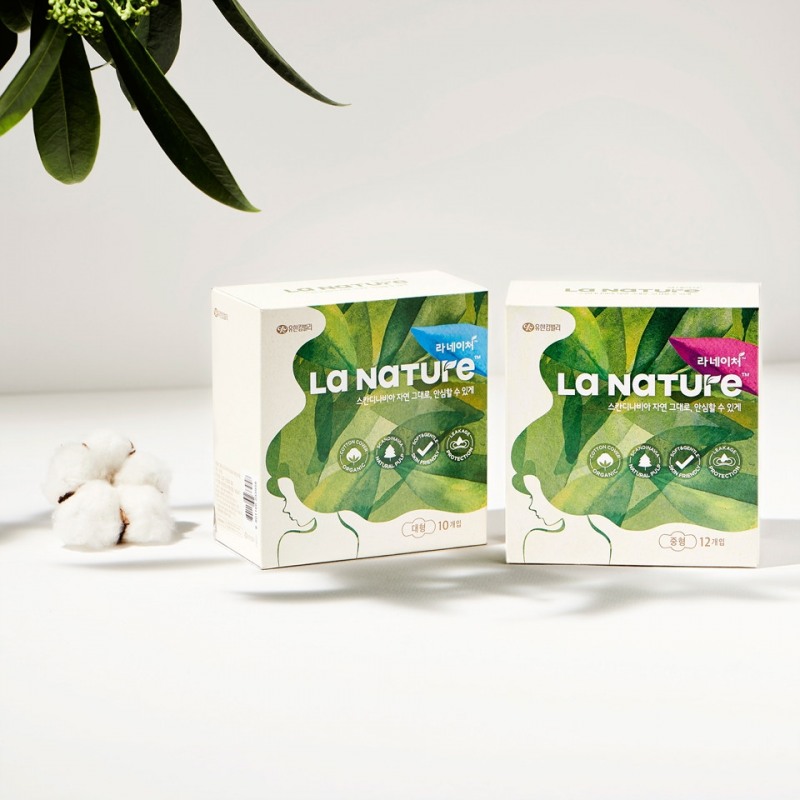 친자연 생리대 ‘라 네이처’ (사진=유한킴벌리)