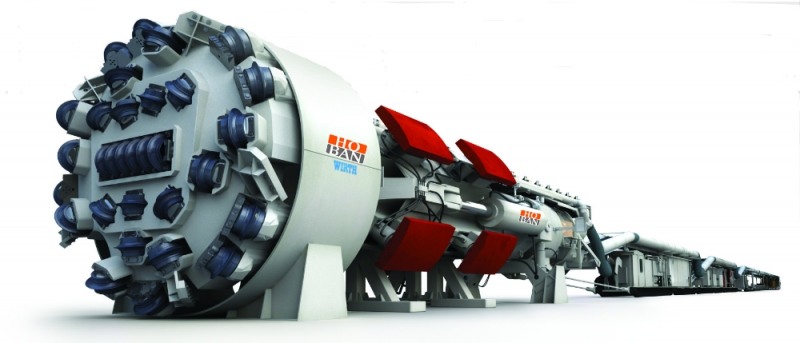 TBM 자동화된 터널 굴착기.(사진=호반건설)