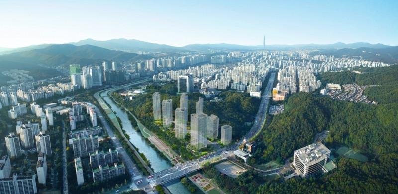 분당 더샵 파크리버 조감도.(사진=포스코건설)