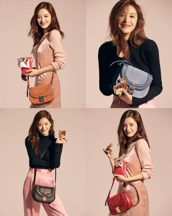 김재경이 클래식 숄더백으로 선보이는 발렌타인데이 패션 (사진=MCM)