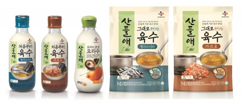 산들애 육수 산들애 요리수 제품 (사진=CJ제일제당)