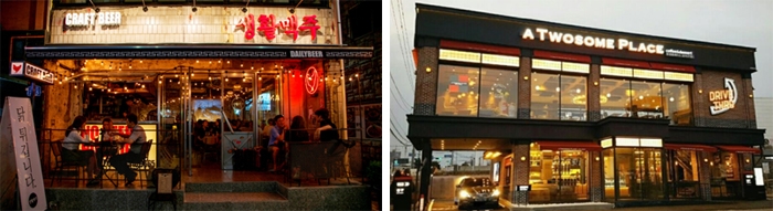 (사진=수제맥주 전문 프랜차이즈 ‘생활맥주’와 디저트 카페 프랜차이즈 ‘투썸플레이스’)