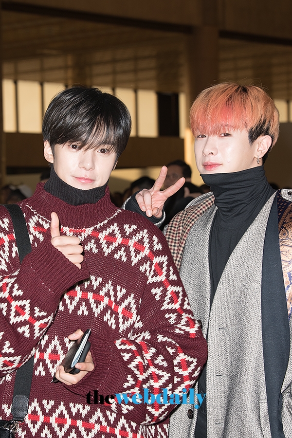 몬스타엑스(MONSTAX) 민혁-원호, 김포국제공항 출국 현장