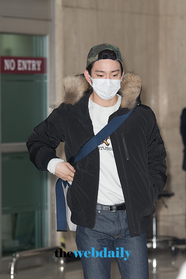갓세븐(GOT7) 진영, 김포국제공항 입국 현장