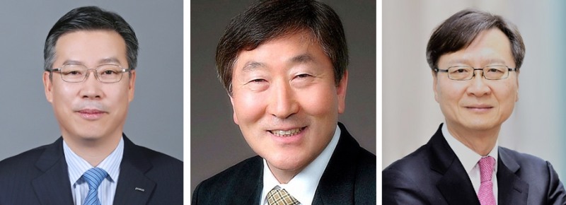 왼쪽부터 전중선 포스코강판 사장,김성진 전 해양수산부 장관,박경서 고려대 경영대학 교수 (사진=포스코)