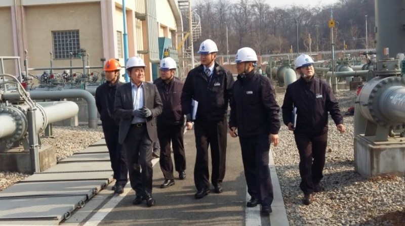 가스공사 정승일 사장, 설 연휴기간 가스공급 현장 안전점검.(사진=가스공사)