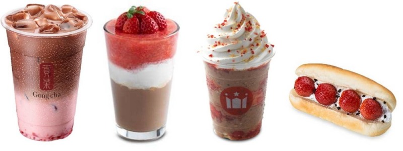 딸기 제품 이미지. (사진= 공차코리아)