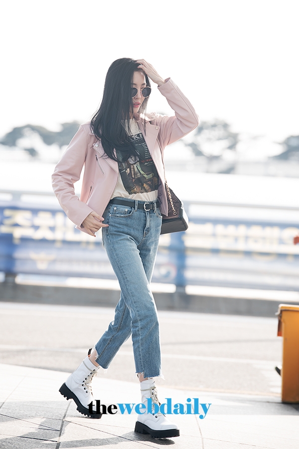 선미, 인천국제공항 출국 현장