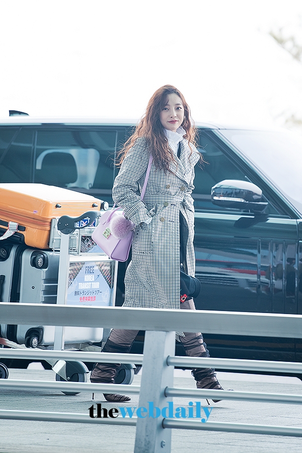 구하라, 인천국제공항 출국 현장