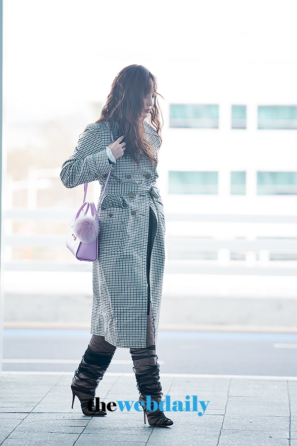 구하라, 인천국제공항 출국 현장