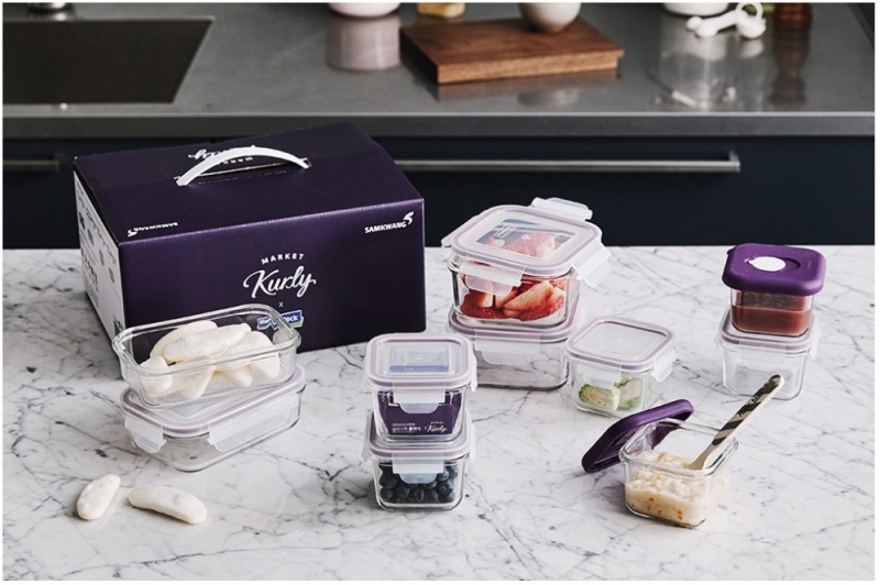 마켓컬리x글라스락 특별 패키지 컬리 글라스락 육아맘 시리즈.(사진= 삼광글라스)