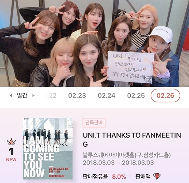 ‘더유닛’ 유니티(UNI.T), 팬미팅 티켓 2100석 모두 매진