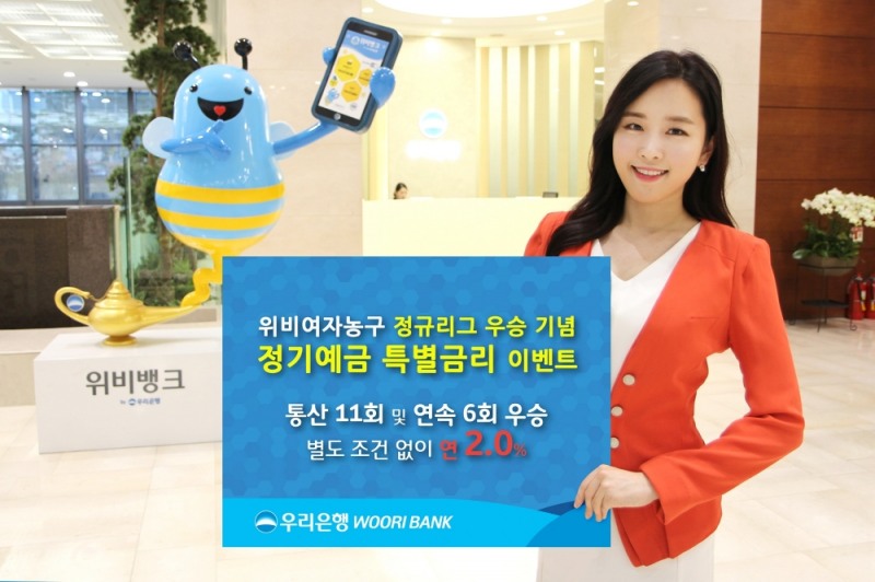 우리은행, 정규리그 우승 기념 정기예금 특별금리 우대 이벤트 실시