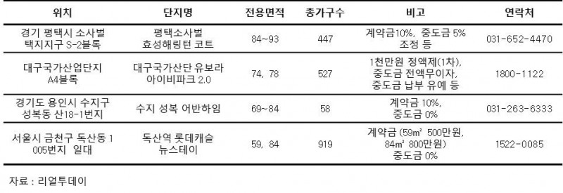대출 규제 강화, 중도금 부담 줄인 단지 '속속 분양 '