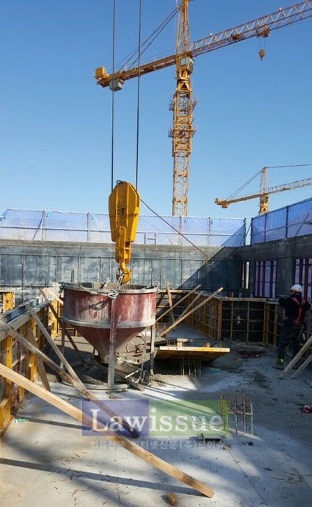 아파트 공사현장 20층 사고현장.(사진=부산지방경찰청)