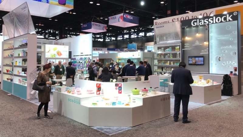 2018 시카고 국제 가정용품 박람회 부스.(사진= 삼광글라스)