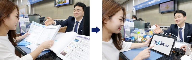 신한 쏠깃(SOL kit), 태블릿PC 창구상담 서비스 실시