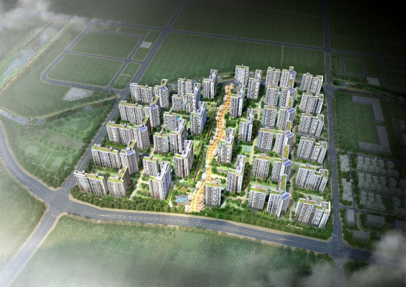 힐스테이트 리버시티 조감도.(사진=현대건설)