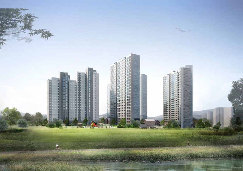 청주 힐즈파크 푸르지오 투시도.(사진=대우건설)