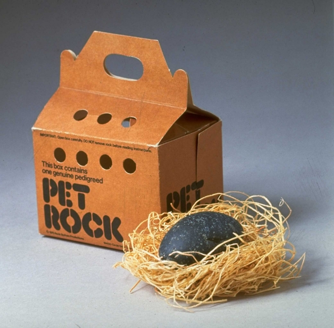 1975년 미국에서 처음 등장한 애완용 돌 'PET ROCK' (사진=위키피디아)