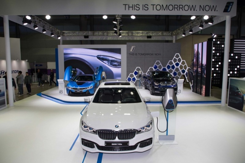 EV 트렌드 코리아 2018에 참가한 BMW 부스 전경.(사진=BMW 그룹 코리아)