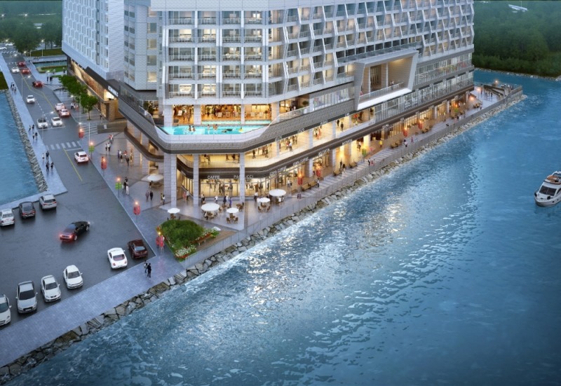 여수 웅천 디 아일랜드 스퀘어 투시도.(사진=한화건설)