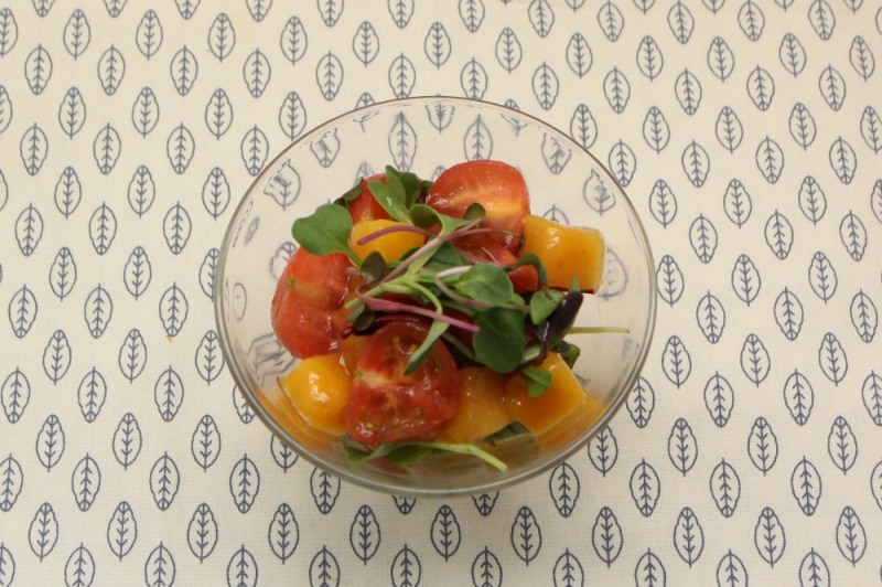 CJ프레시웨이가 제안하는 ‘토마토 망고 샐러드’의 모습 (사진=CJ프레시웨이)