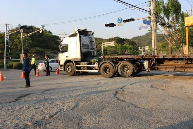 사고차량.(사진제공=부산지방경찰청)