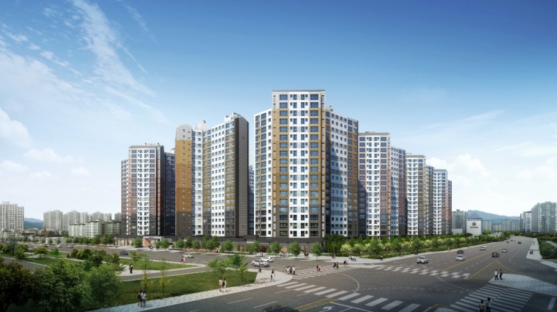 경주 두산위브 트레지움 투시도.(사진=두산중공업)