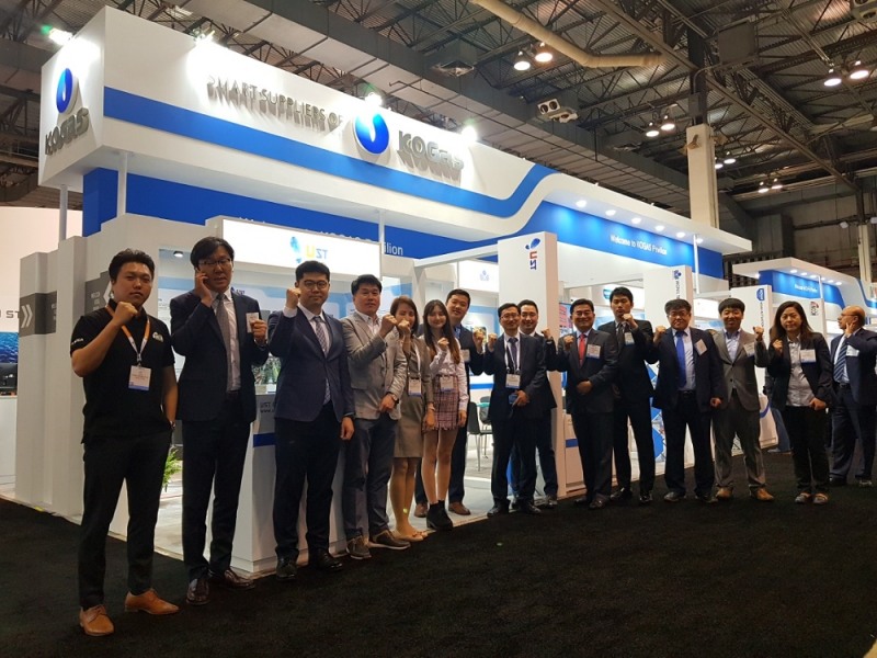 한국가스공사(사장 정승일)는 4월 30일부터 5월 3일까지 미국 휴스턴 NRG Park에서 열리는 ‘2018 해양기술 박람회(OTC, Offshore Technology Conference)'에 중소기업의 미주시장 진출 지원을 위한 ‘천연가스 산업 동반성장관’을 운영한다.(사진=한국가스공사)