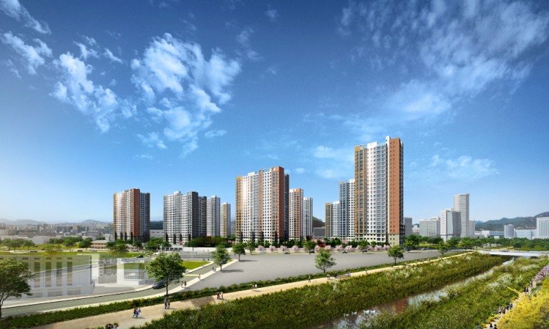 청주동남지구우미린풀하우스 투시도.(사진=우미건설)