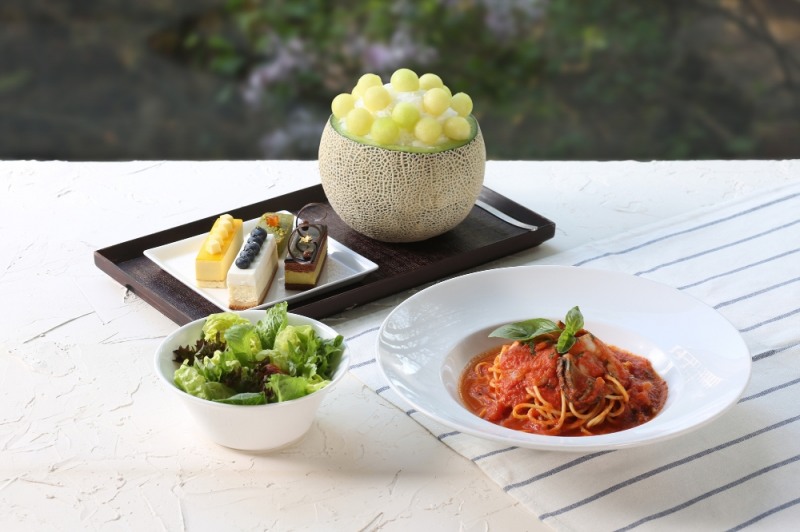 파스타+메론빙수. (사진=롯데호텔서울)