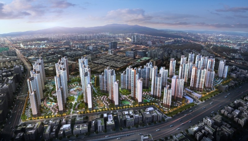 평촌 어바인 퍼스트 투시도.(사진=포스코건설 컨소시엄)