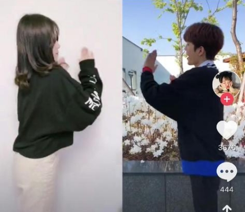 선풍적인 인기를 끌고 있는 '하프앤하프' 기능 (사진=틱톡)