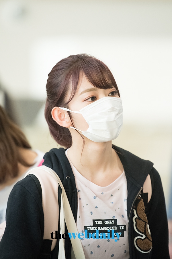 미야와키 사쿠라(宮脇咲良), 김포국제공항 출국 현장