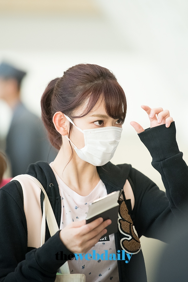 미야와키 사쿠라(宮脇咲良), 김포국제공항 출국 현장