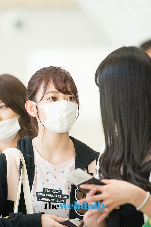 미야와키 사쿠라(宮脇咲良), 김포국제공항 출국 현장